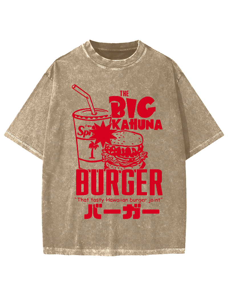 Tasty Hawaiian Burger Vintage Washed T-shirt