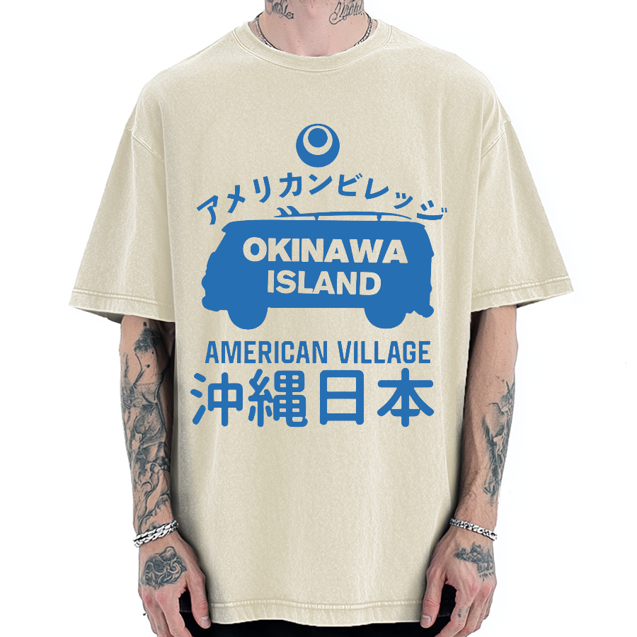 Okinawa American Village Vintage Washed T-shirt