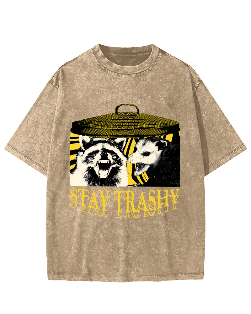 Raccoons And Opossums Vintage Distressed T-shirt-Zazasy