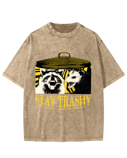 Raccoons And Opossums Vintage Distressed T-shirt-Zazasy