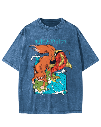 Intellectual Endurance Japanese Style Vintage Distressed T-shirt-Zazasy