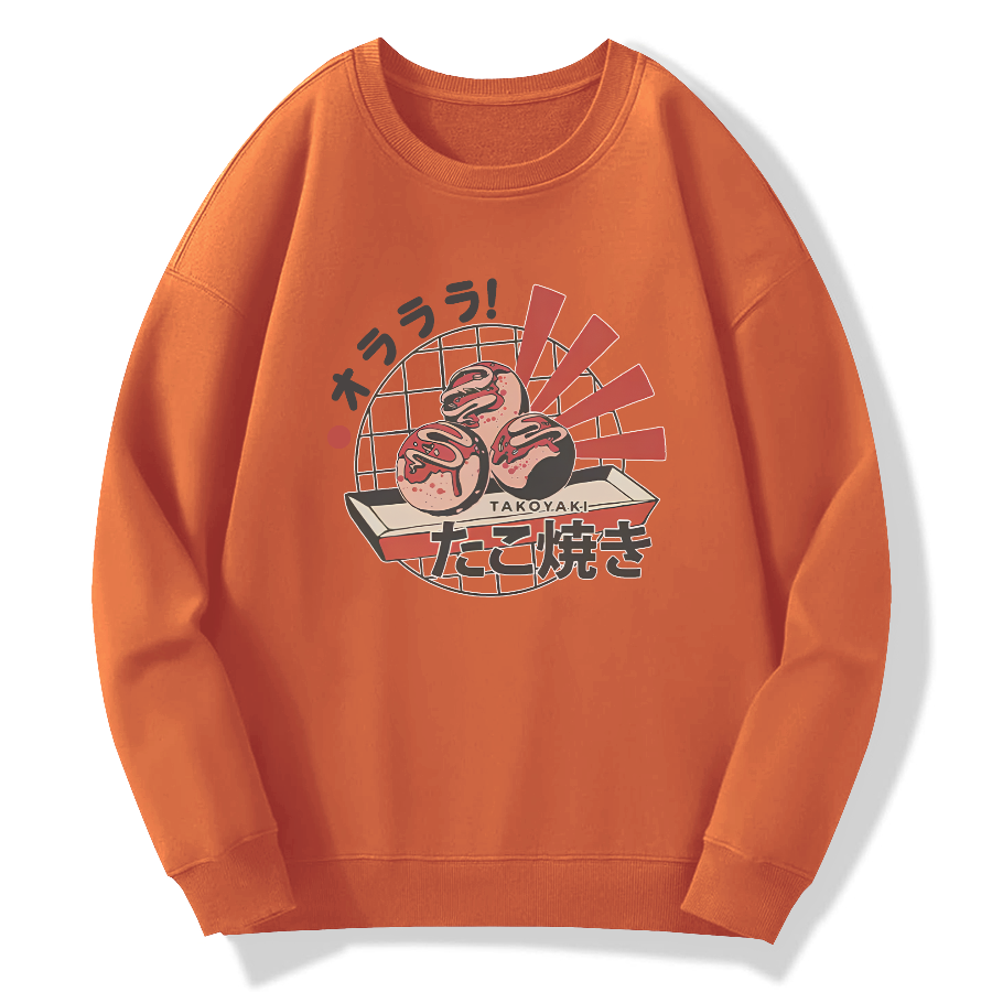 Takoyaki Japanese Cotton Pullover Sweatshirt