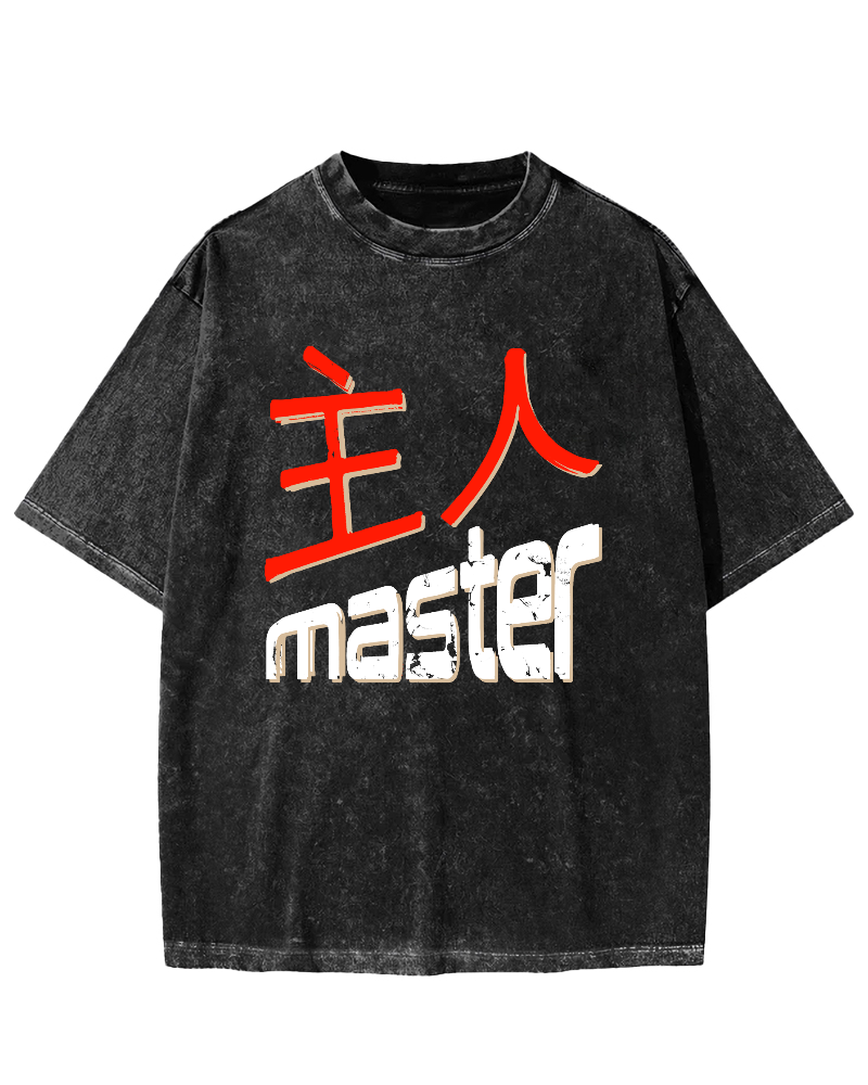 Master  Vintage Washed T-shirt-Zazasy