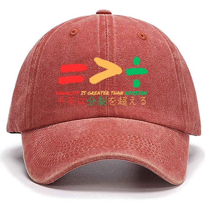 Equality Is Greater Than Division Cotton Hat