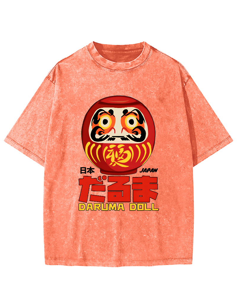 Cartoon Japanese Pattern Vintage Distressed T-shirt-Zazasy