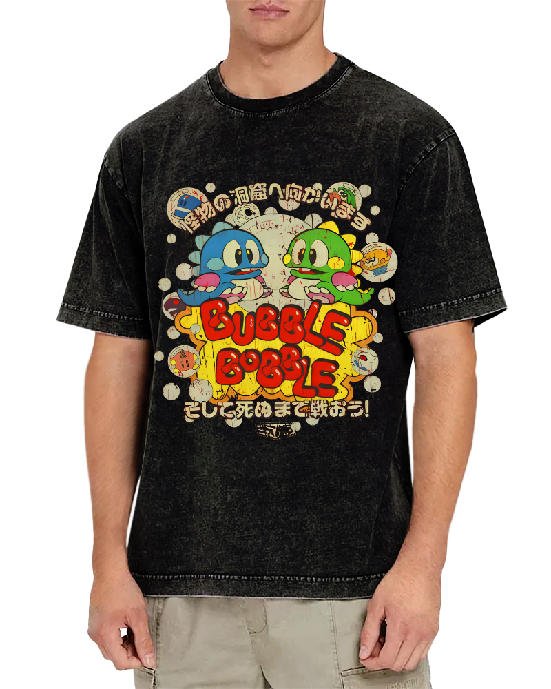 Monster Paradise Japanese Vintage Washed T-shirt-Zazasy