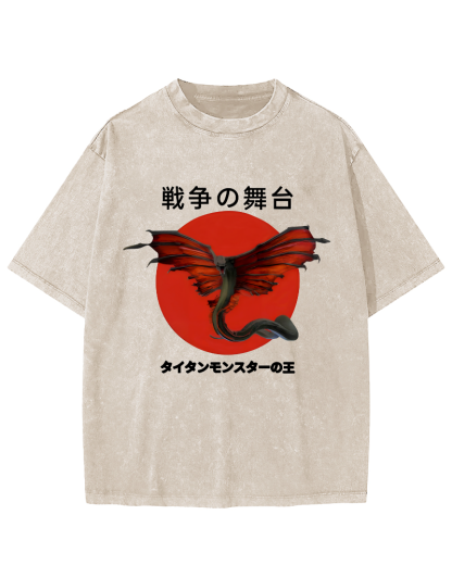 Battle Bat Vintage Washed T-shirt-Zazasy