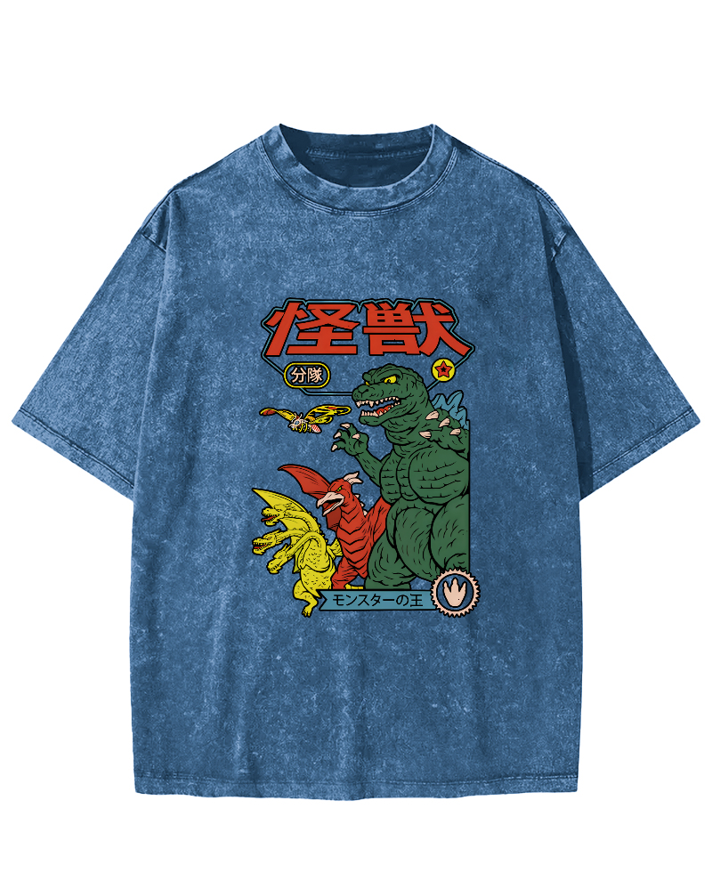 Monster Squad Japanese Style Vintage Distressed T-shirt-Zazasy