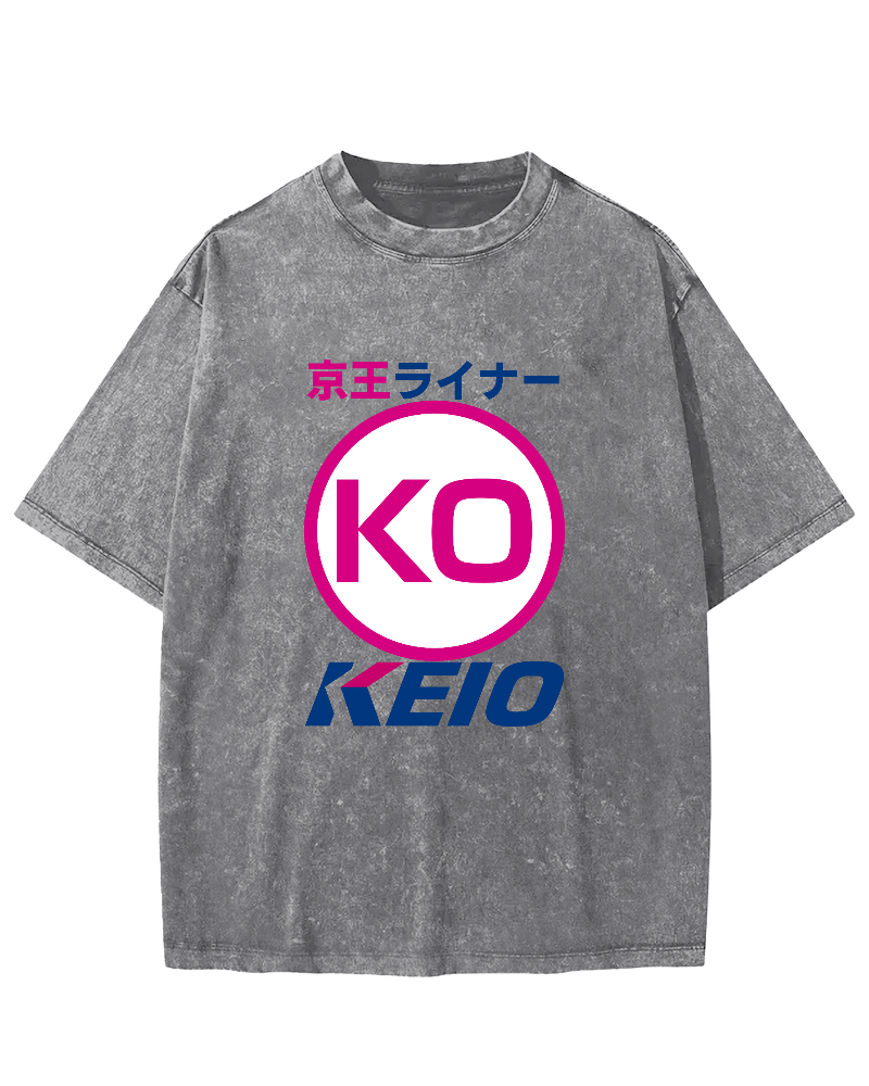 Keiō Line Vintage Washed T-shirt