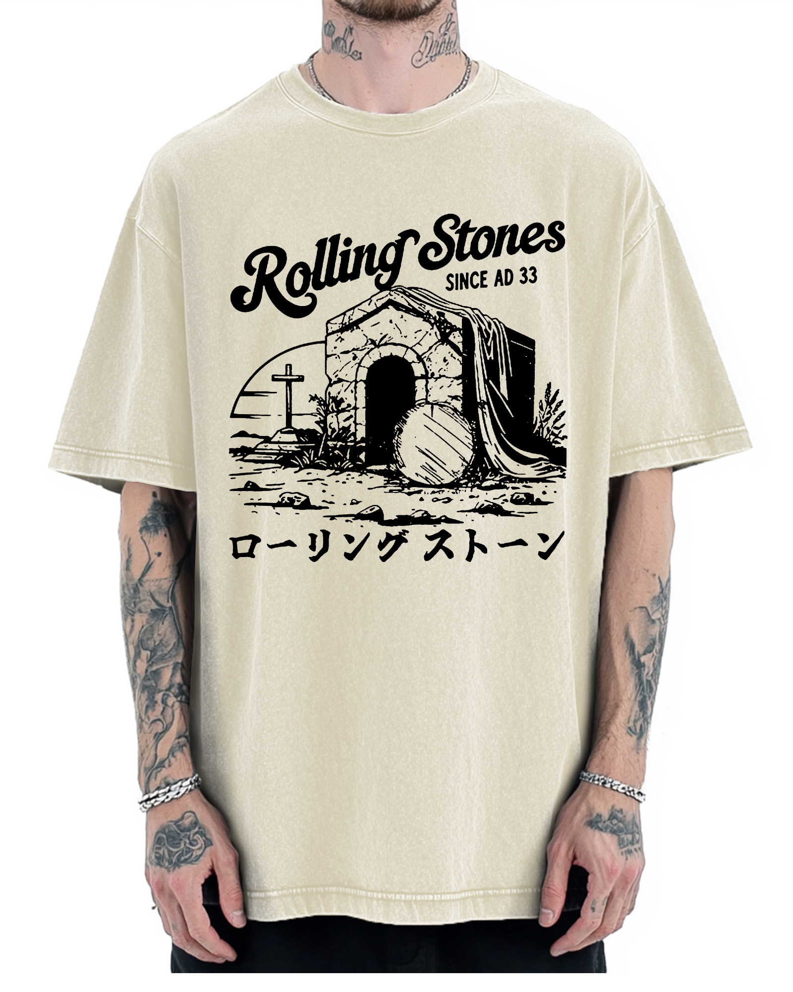 Rolling Stones Funny Easter Vintage Washed T-shirt
