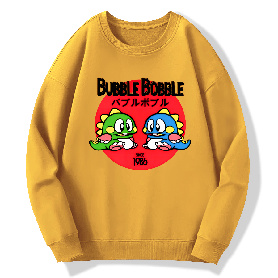 Bubble Bobble Cotton Pullover Sweatshirt