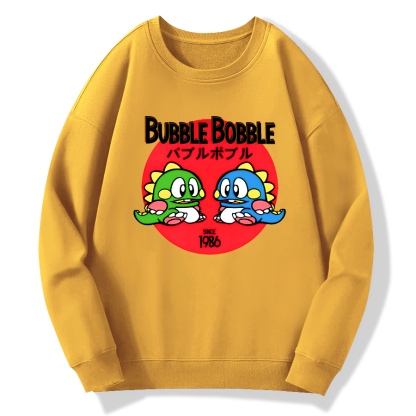 Bubble Bobble Cotton Pullover Sweatshirt