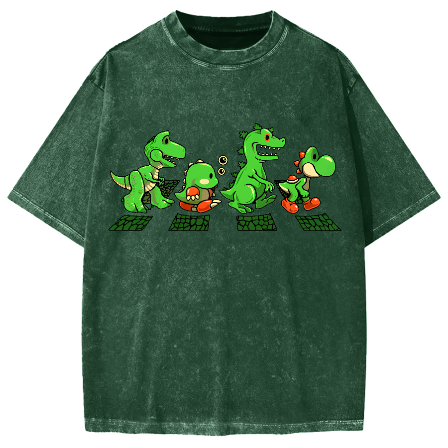 Green Scaly Road Vintage Washed T-shirt