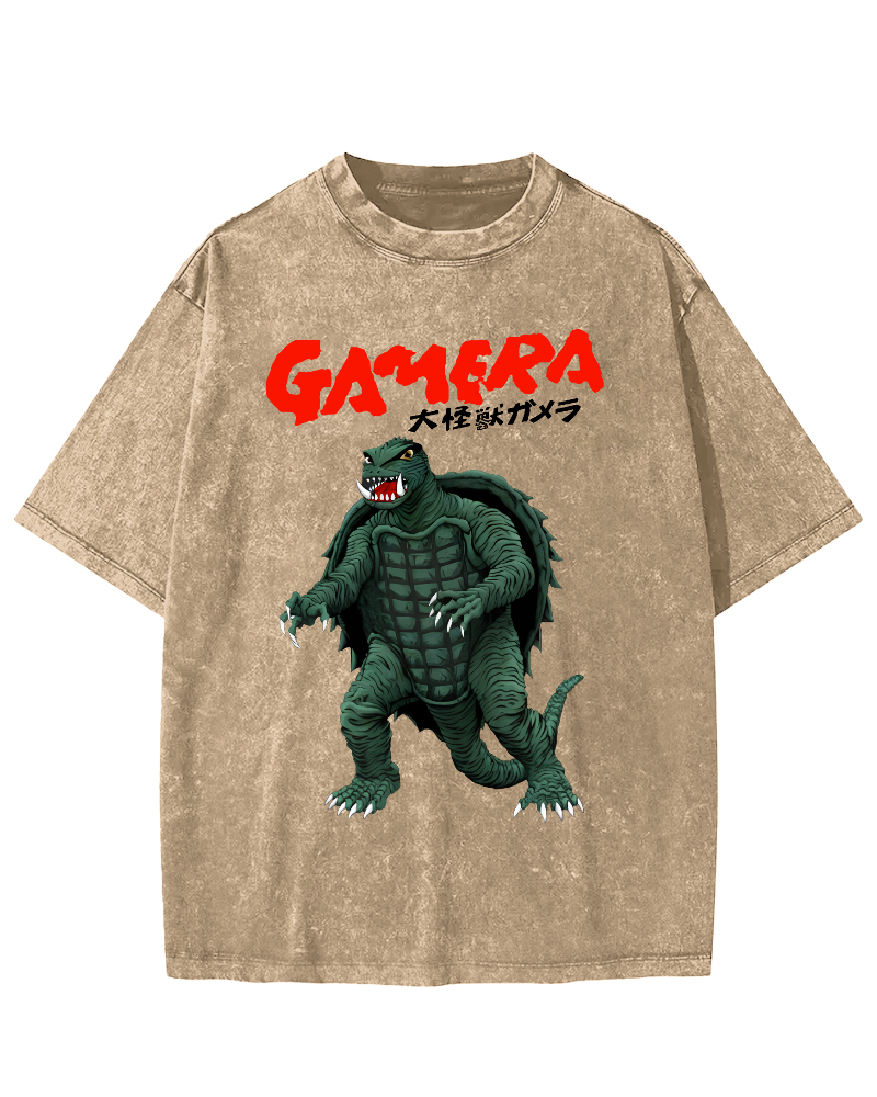Big Monster Japanese Style Vintage Washed T-shirt