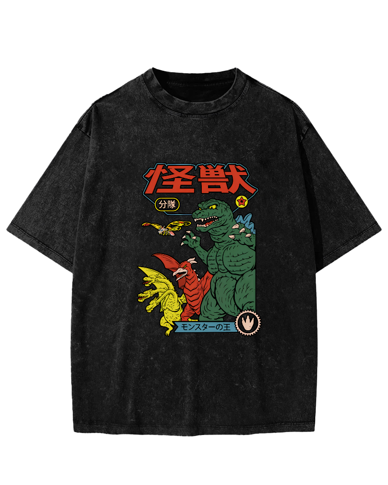 Monster Squad Japanese Style Vintage Distressed T-shirt-Zazasy