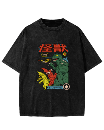 Monster Squad Japanese Style Vintage Distressed T-shirt-Zazasy
