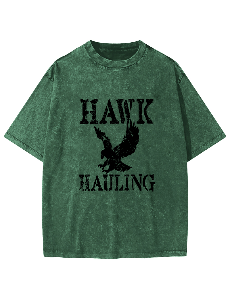 Retro Eagle Pattern Vintage Distressed T-shirt-Zazasy