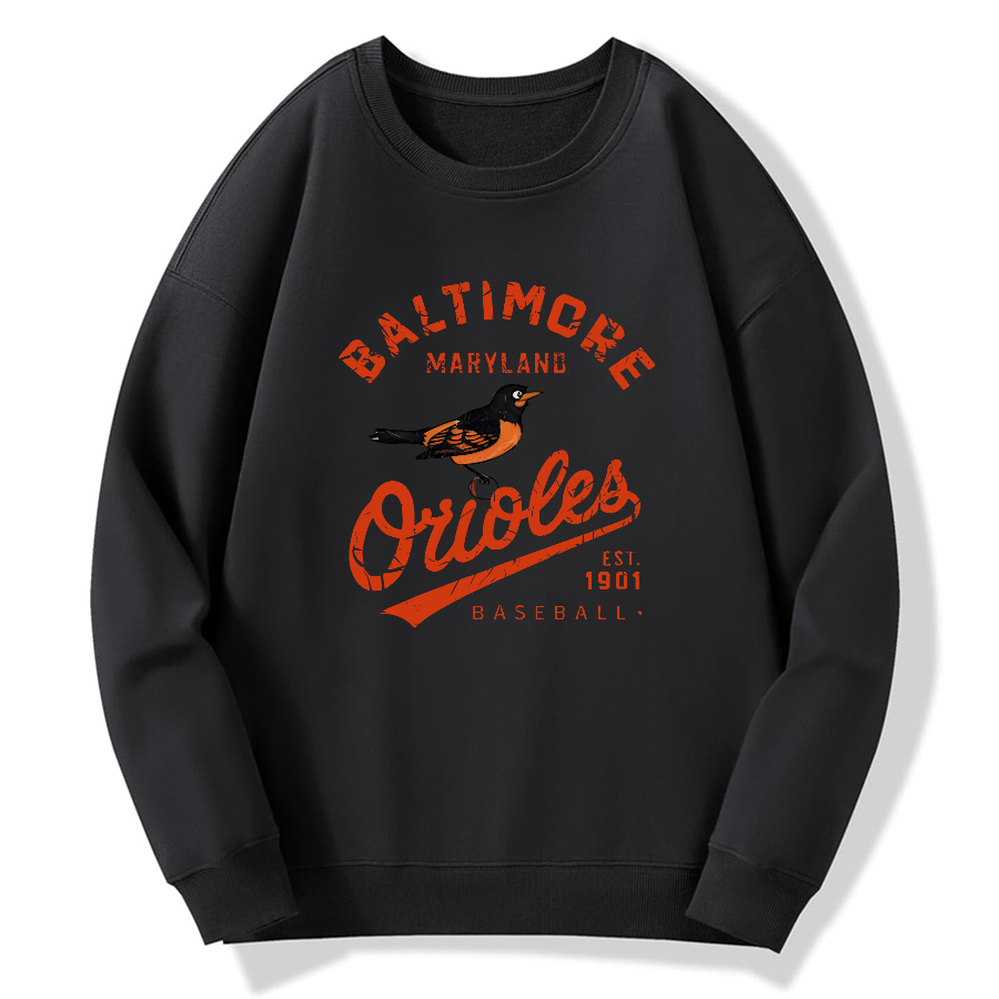 Baltimore Orioles Retro Cotton Pullover Sweatshirt