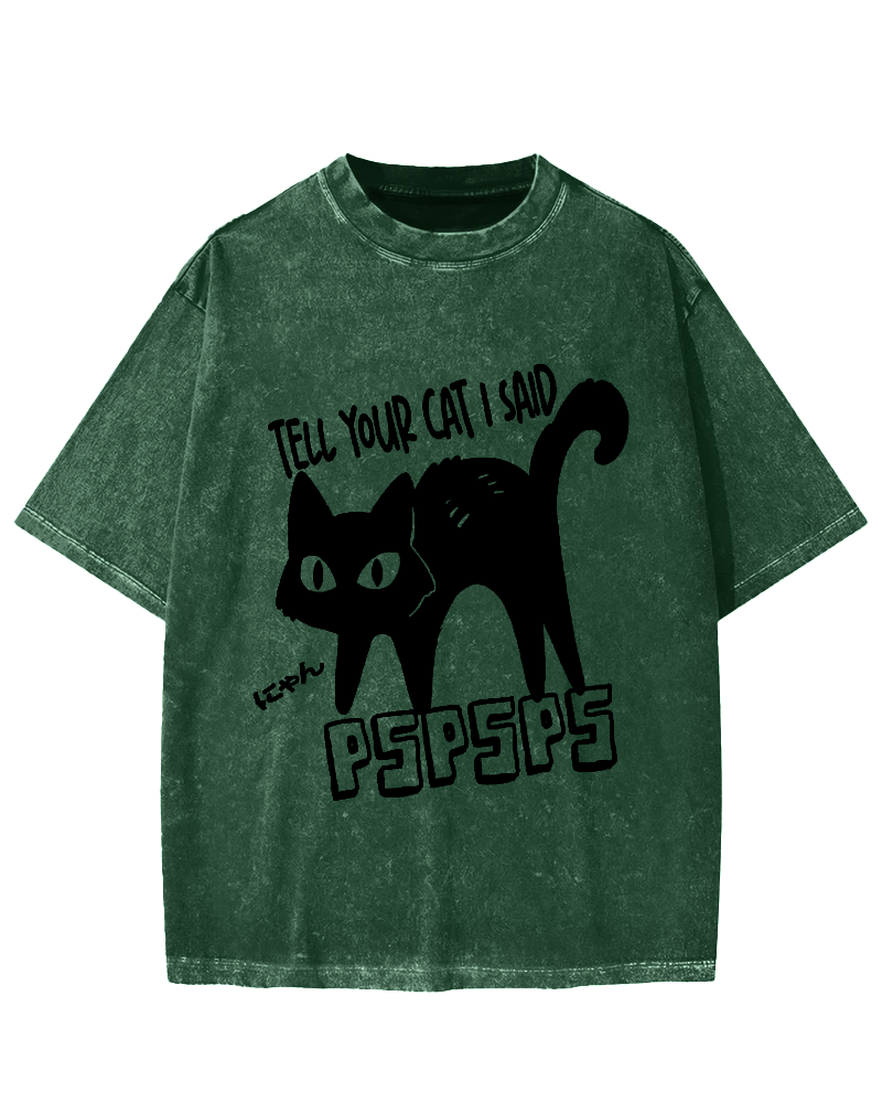 Attract Cats Vintage Washed T-shirt