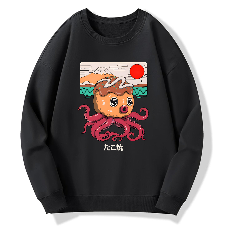 Octakoyaki Cotton Pullover Sweatshirt