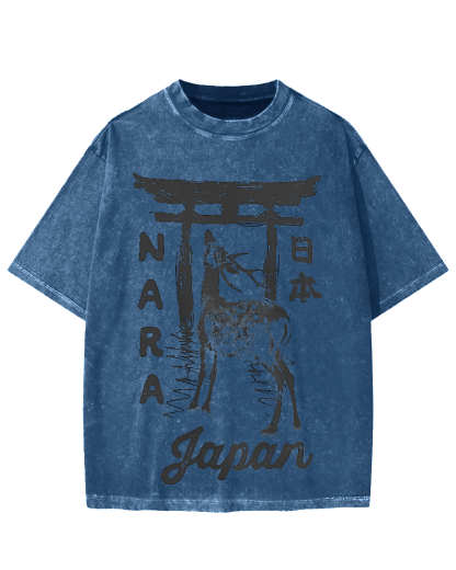 Nara Japan Vintage Washed T-shirt