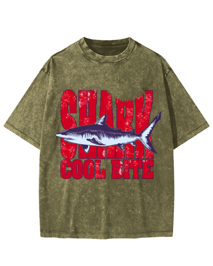 Shark Vintage Washed T-shirt-Zazasy