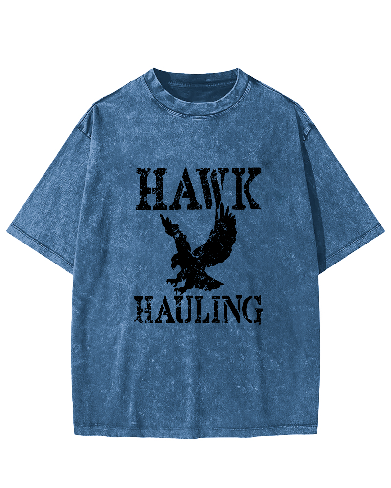 Retro Eagle Pattern Vintage Distressed T-shirt-Zazasy