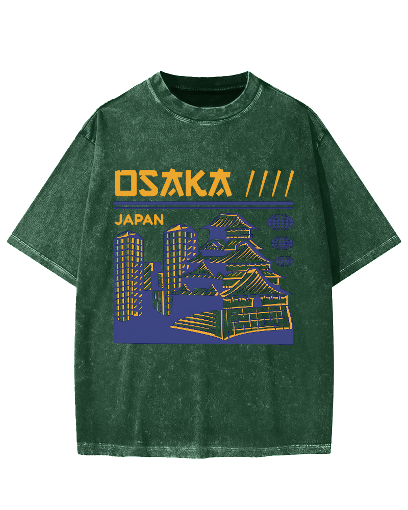 Osaka Japan Vintage Washed T-shirt