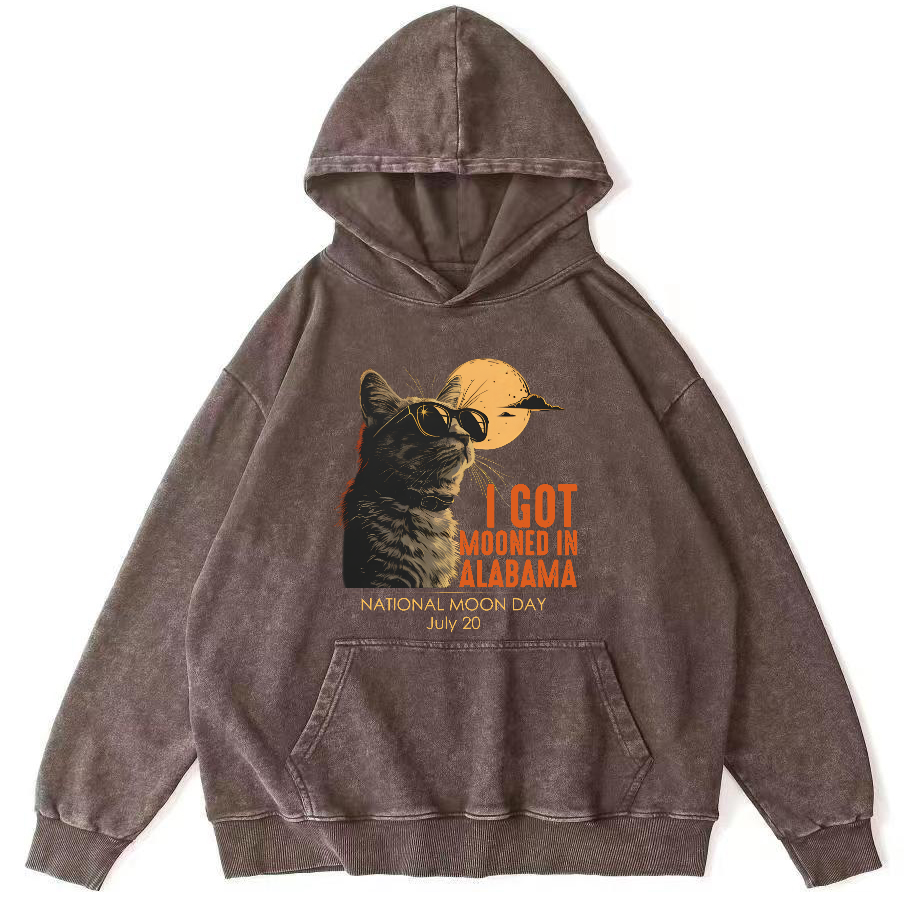 I Got Moonde In Alabama Vintage Washed Hoodie-Zazasy