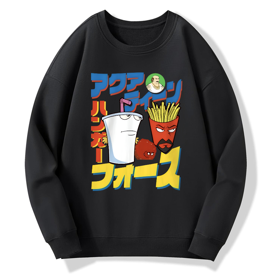 Retro Comics Cotton Pullover Sweatshirt