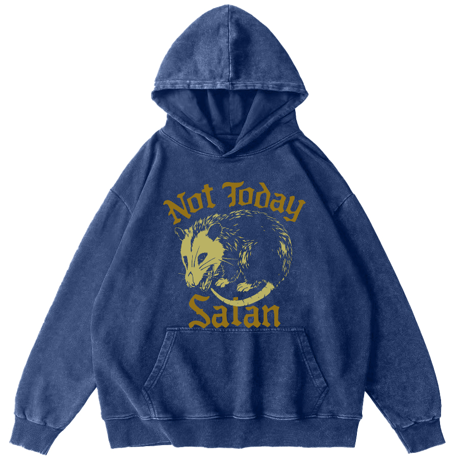 Not Today's Salam Vintage Distressed Hoodie-Zazasy