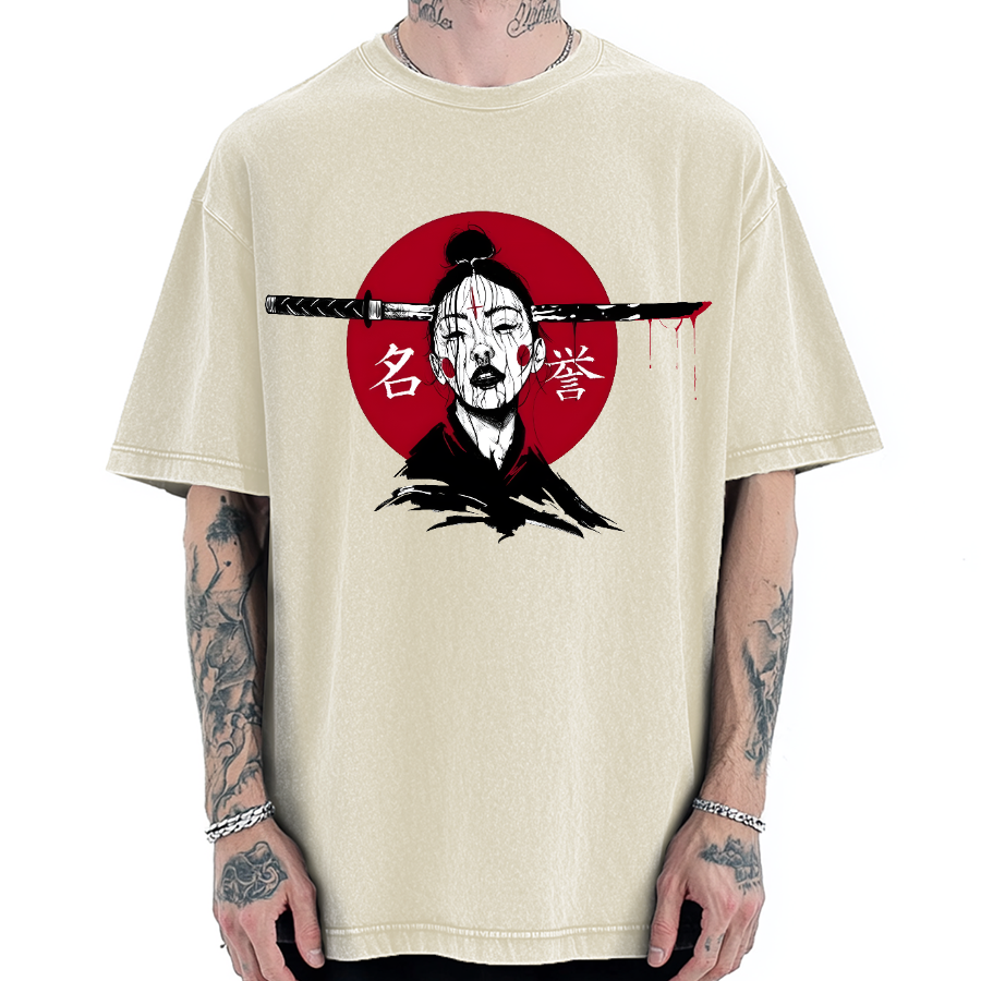 Samurai girl Vintage Washed T-shirt