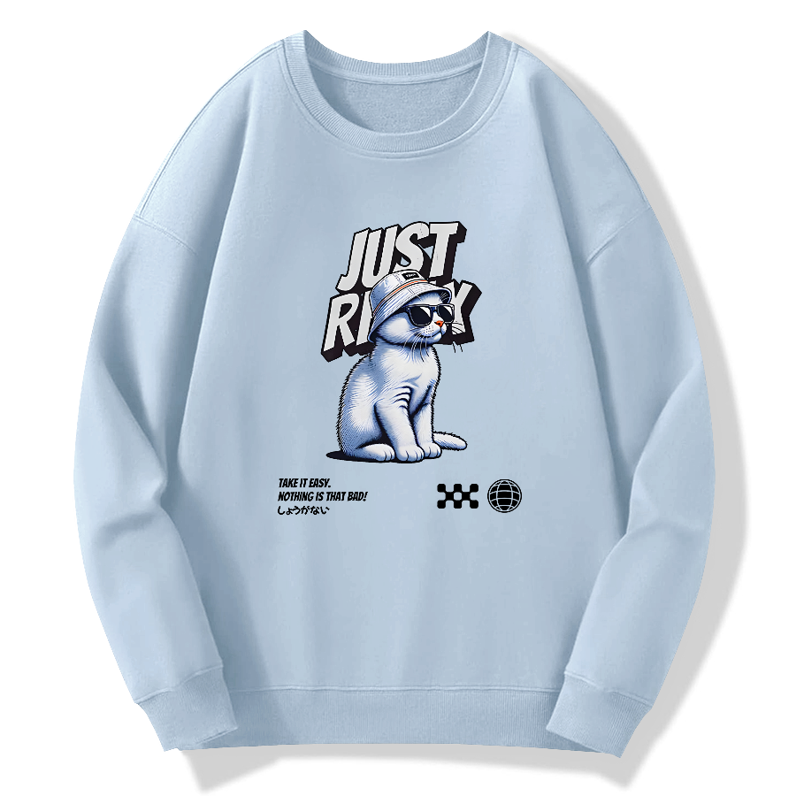 Just Relax Cotton Pullover Sweatshirt