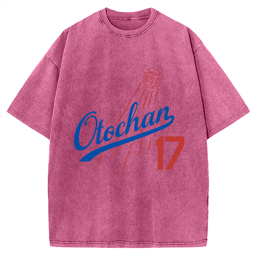 Otochan 17 Father's Japanese romanization Vintage Washed T-shirt