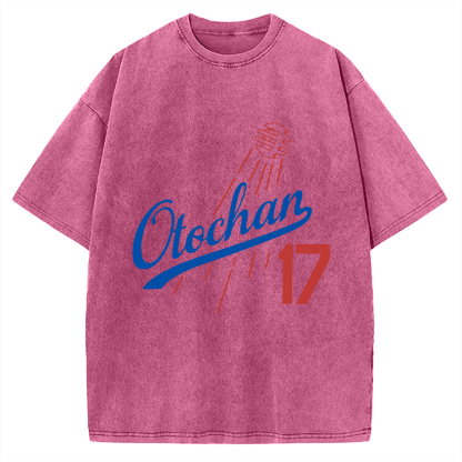 Otochan 17 Father's Japanese romanization Vintage Washed T-shirt