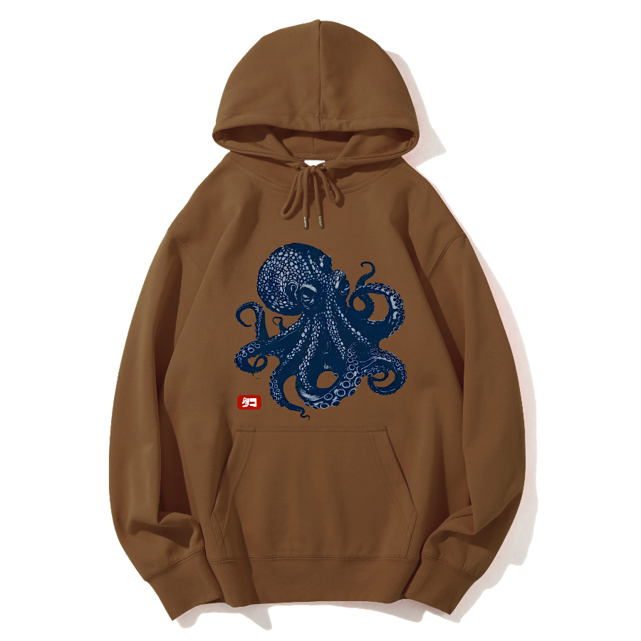 Japanese Octopus Cotton Hoodie