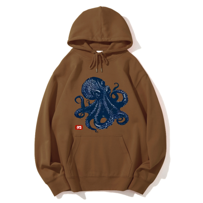 Japanese Octopus Cotton Hoodie