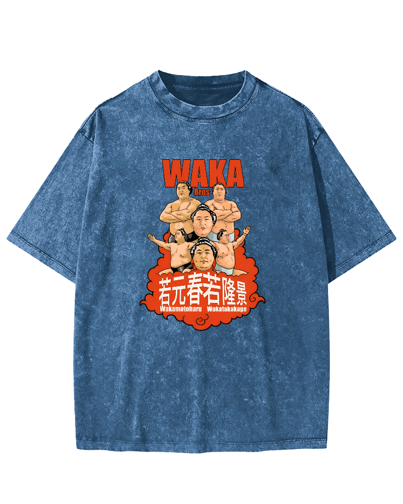 Japanese sumo wrestler Vintage Washed T-shirt