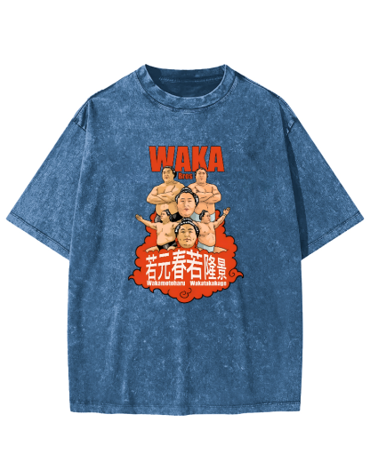 Japanese sumo wrestler Vintage Washed T-shirt