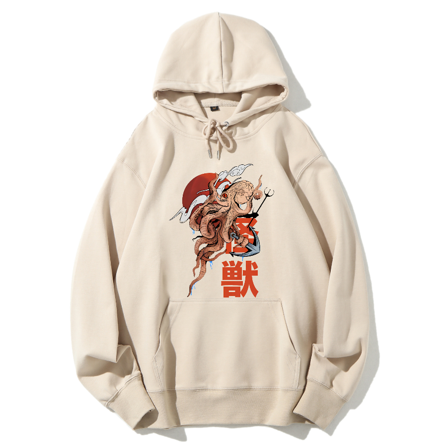 Japanese Octopus Cotton Hoodie