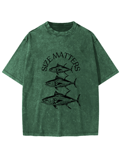 Japanese Sea Fish Pattern Vintage Distressed T-shirt-Zazasy