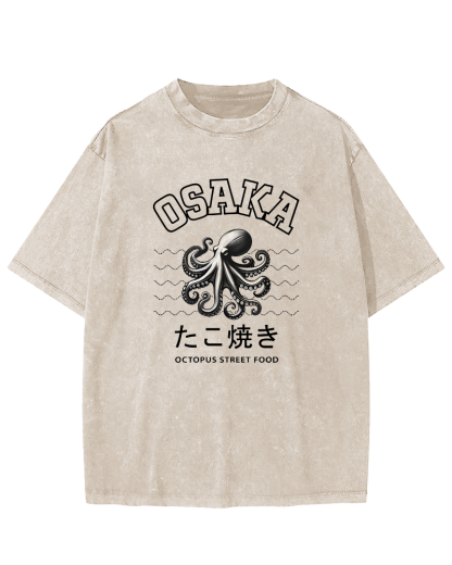Osaka Octopus Vintage Washed T-shirt