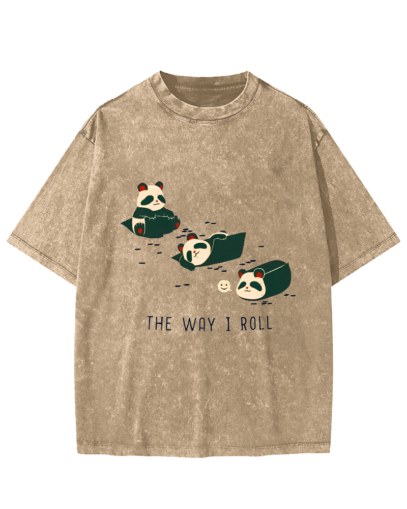 The Way I Roll Vintage Washed T-shirt-Zazasy