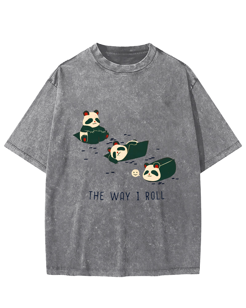 The Way I Roll Vintage Washed T-shirt-Zazasy