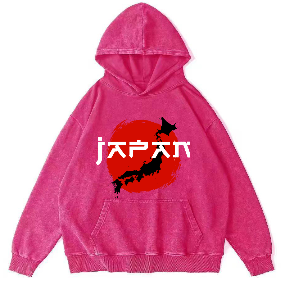 Edo Period  Vintage Washed Hoodie-Zazasy