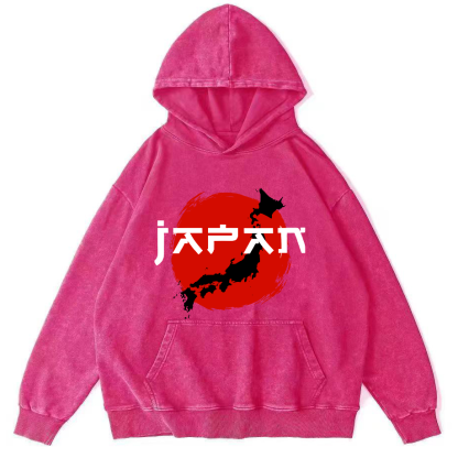 Edo Period  Vintage Washed Hoodie-Zazasy