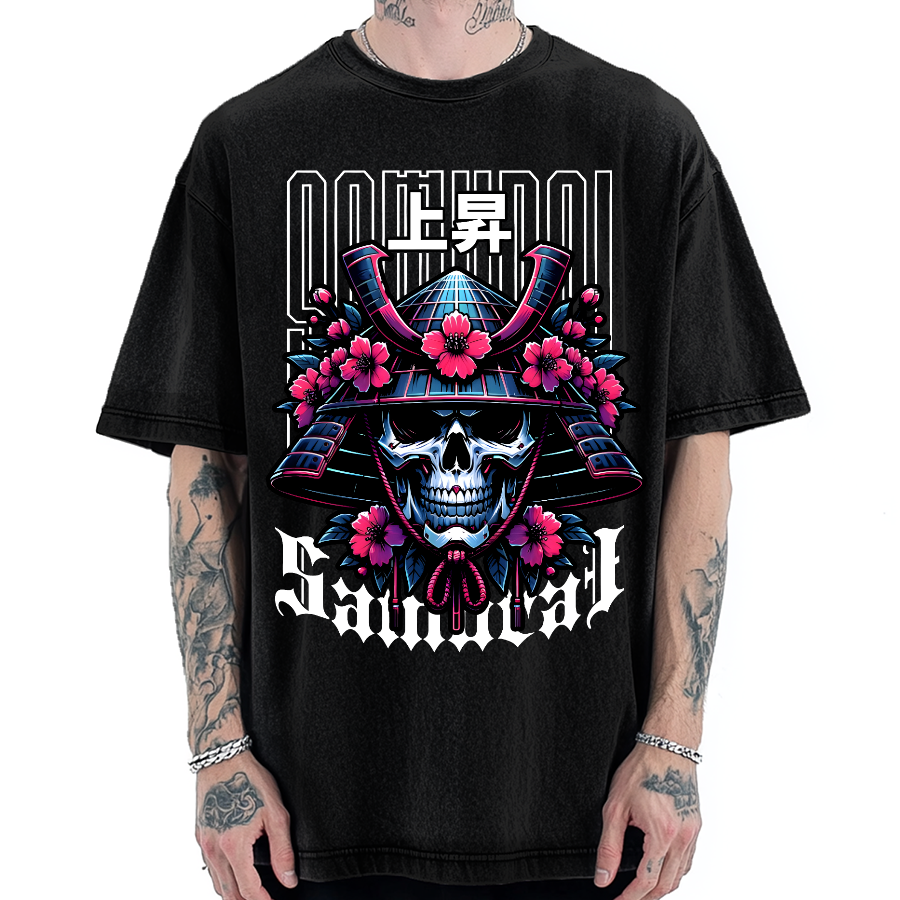 Cyberpunk Samurai Vintage Washed T-shirt