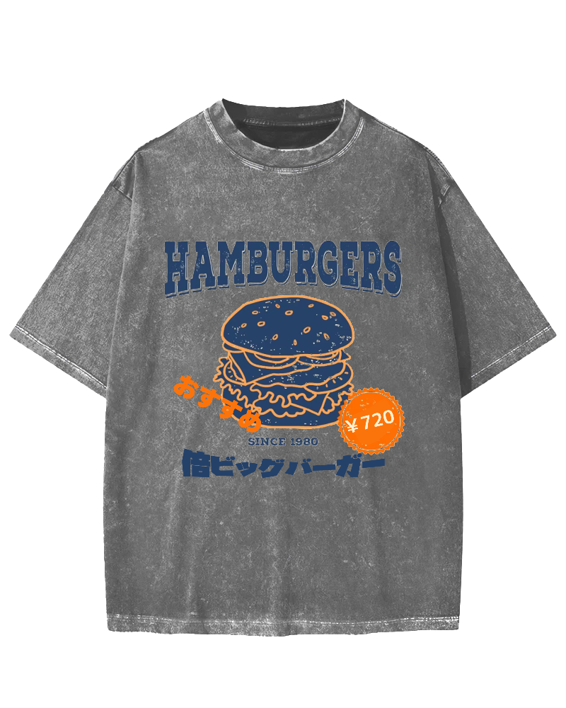 Big Hamburger Vintage Washed T-shirt