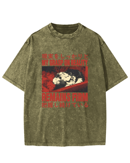 Retro Mouse Japanese Style Vintage Distressed T-shirt-Zazasy
