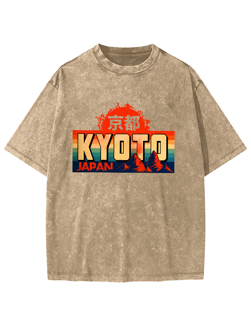 Kyoto Vintage Washed T-shirt-Zazasy